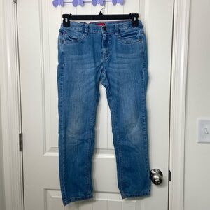 S. Oliver women’s light medium wash‎ slim straight cropped denim jeans 28” waist